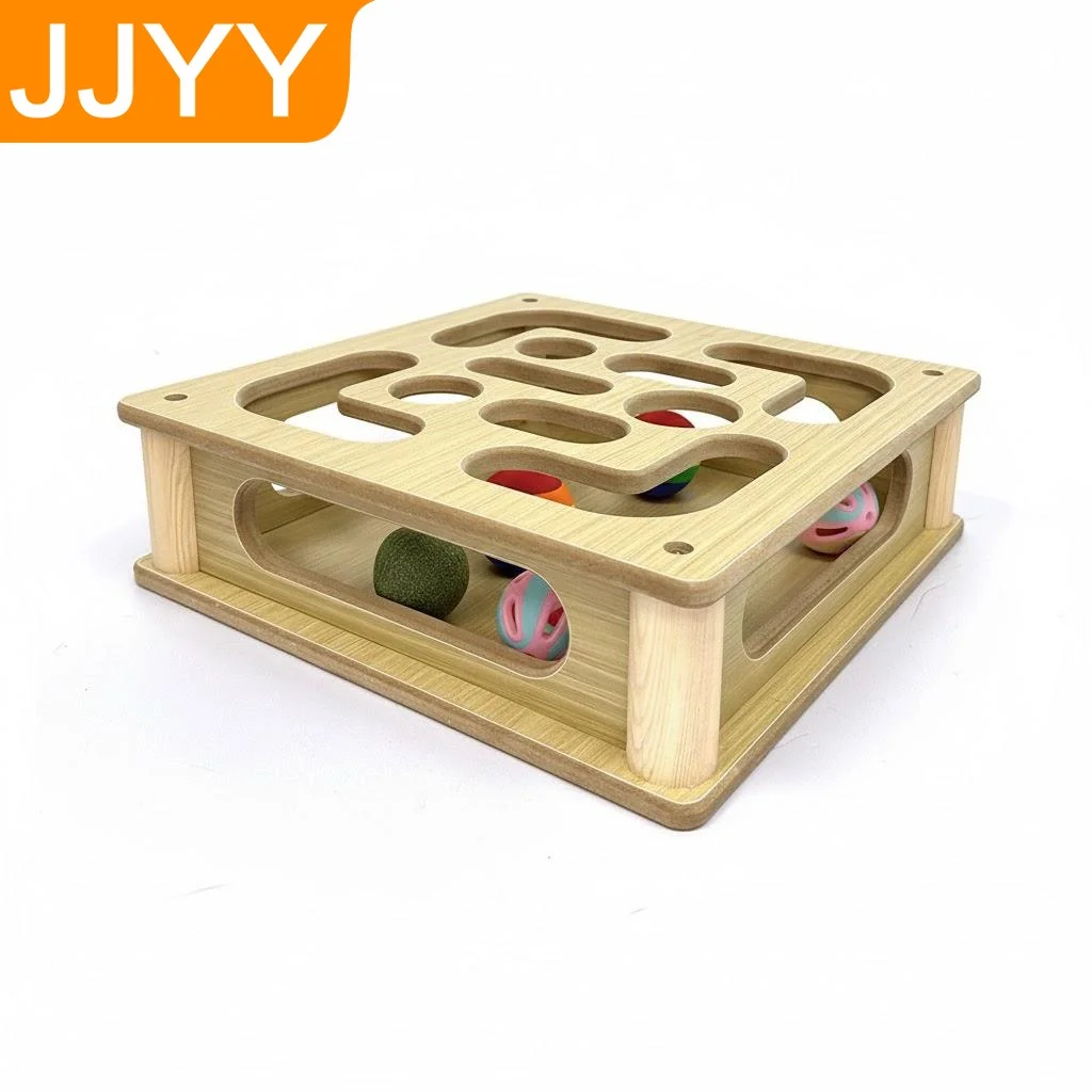 

Полая коробка-игрушка для кошек с мятными шариками, шариками с колокольчиками и резиновыми шариками внутри, а также износостойкая когтеточка