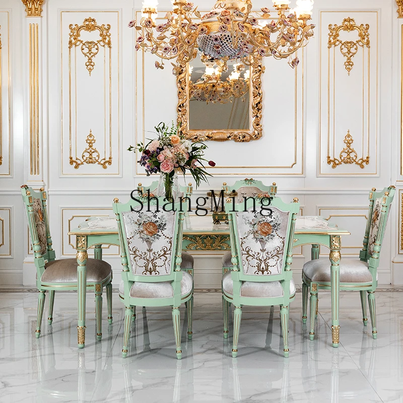 ZYY طاولة طعام منزلية جديدة وحديثة ورائعة مطلية بالخشب الصلب وغرفة المعيشة وطاولة طعام مستطيلة