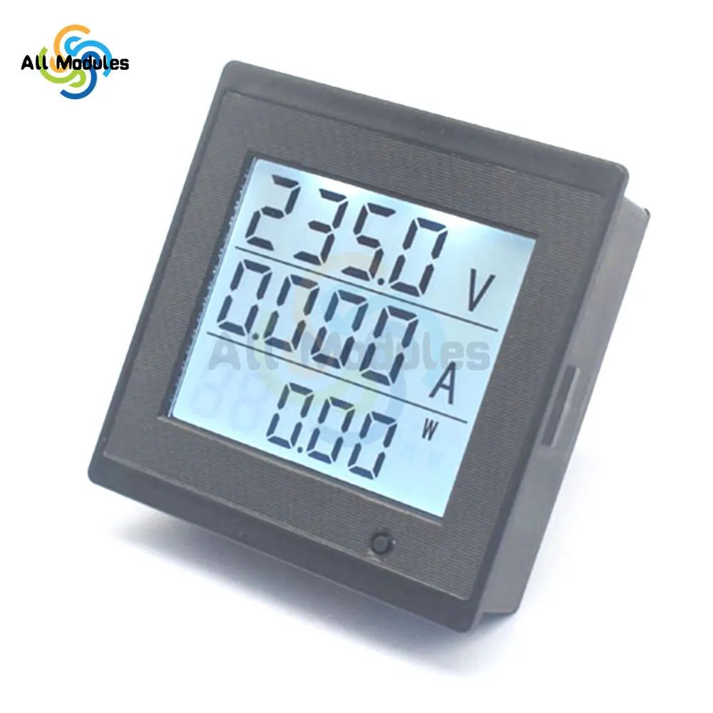 80-300V LCD Digital Display AC Voltage And Current Meter 20A Power Consumption Impedance Multi-Function Meter Tester Tools