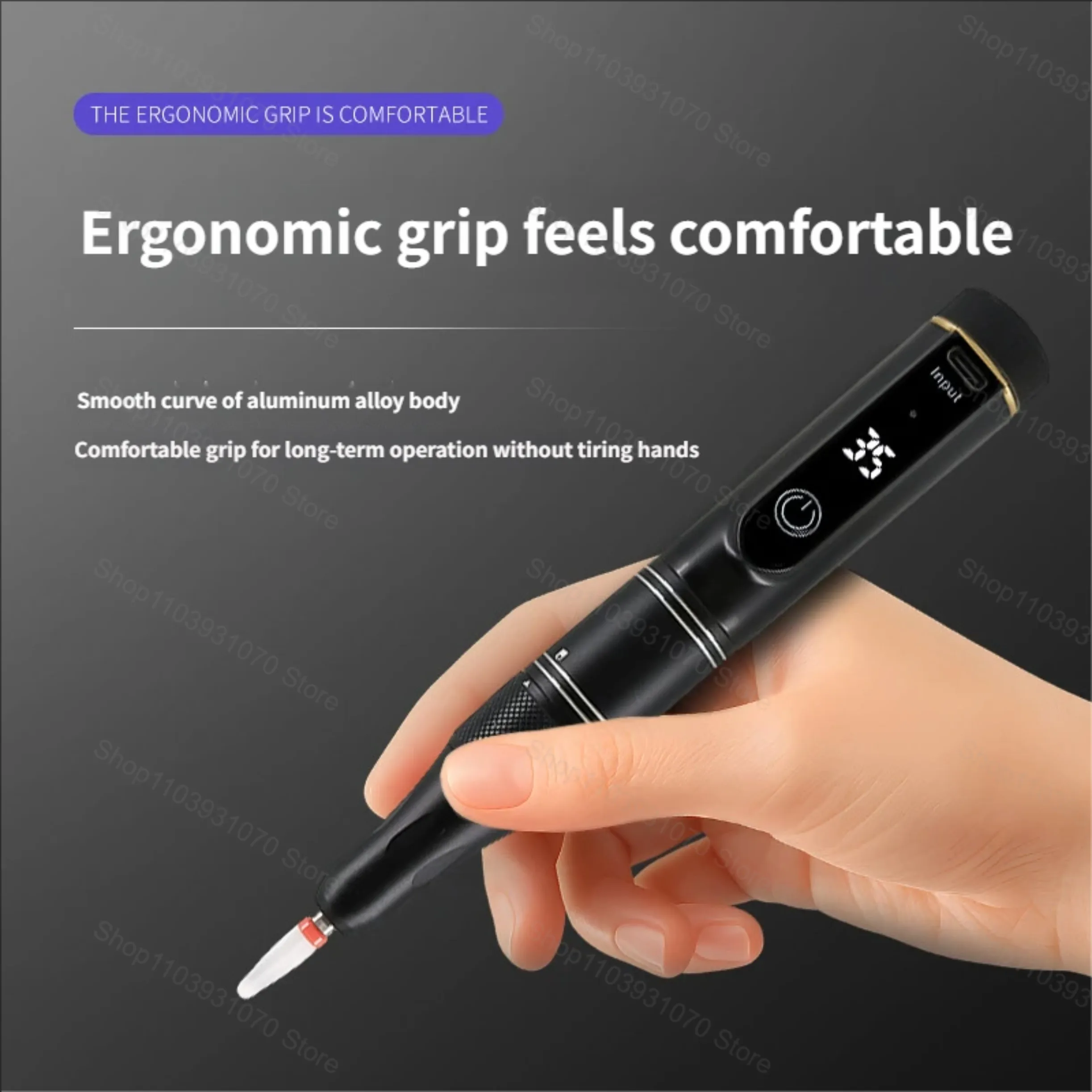 Lime à ongles Rechargeable USB, vitesse électrique réglable, stylo à ongles Portable pour l'élimination des armures, perceuse de manucure, outil de Salon de manucure