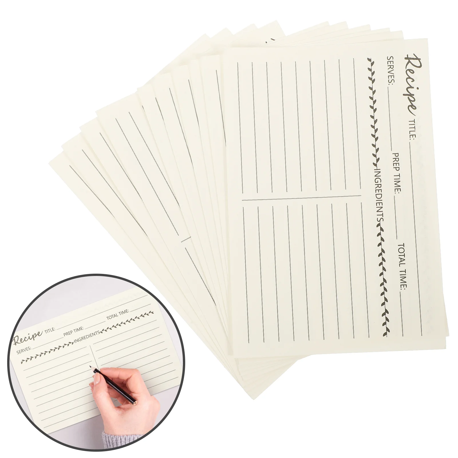 

10 Pcs Kitchen Recipe Note Cards Card Compact Cards Food Note Record DIY Fine Workmanship Household Paper Kraft