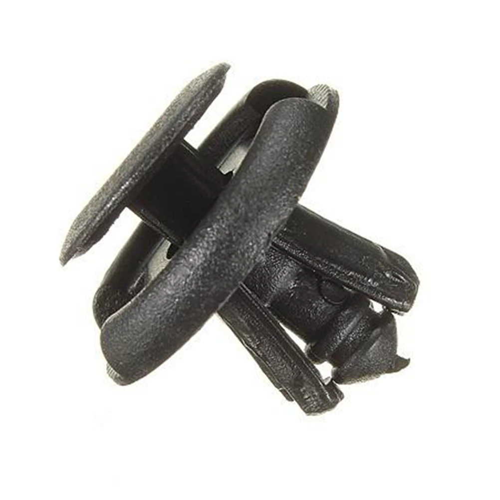 

100 Pcs Leaf Board Lining Push Retainer Black Auto Accessories