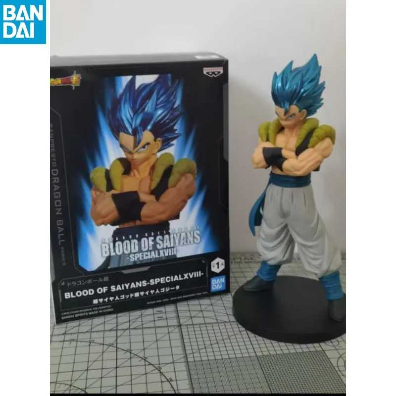 

Bandai Original Banpresto Anime Dragon Ball SUPER BLOOD OF SAIYANS SPECIALXVIII Gogeta PVC Action Figure Collectible Toy