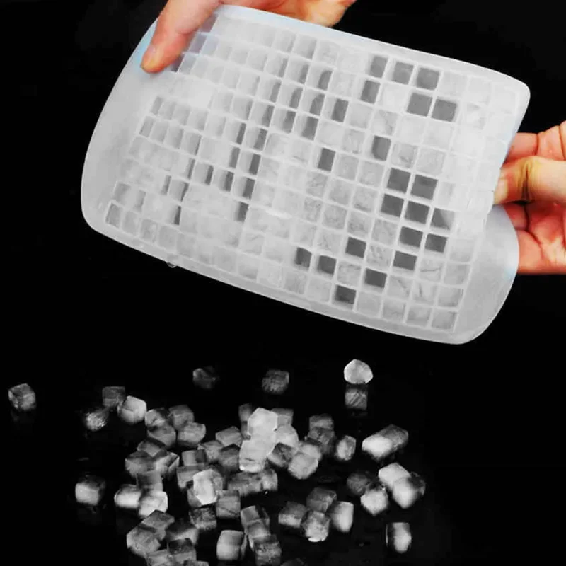 

Y088 Square 1 pcs 160 Holes Ice Mold Silicone 4 Colors Bar Drink Whiskey Sphere 160 grids Ice Mold DIY Ice Cube Tray Make