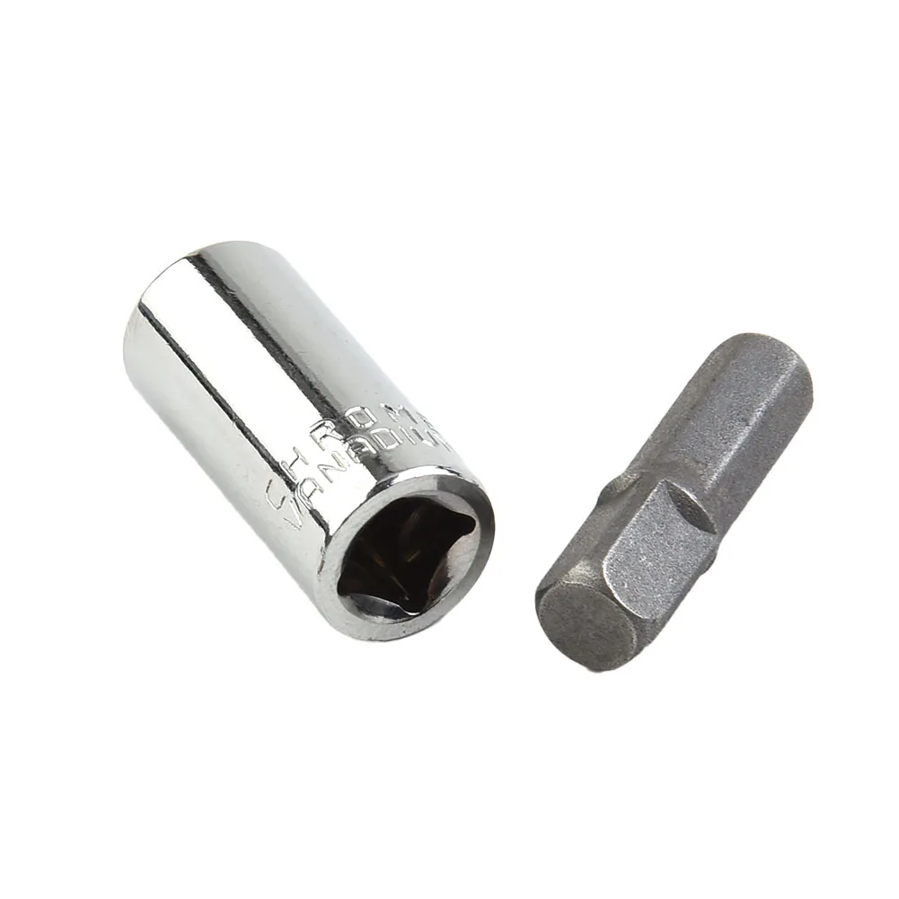 Drill Socket Adapter for Impact Driver, 14 Hex Shank to 14 Square Drive Socket, Reliable and Secure Socket Fit
