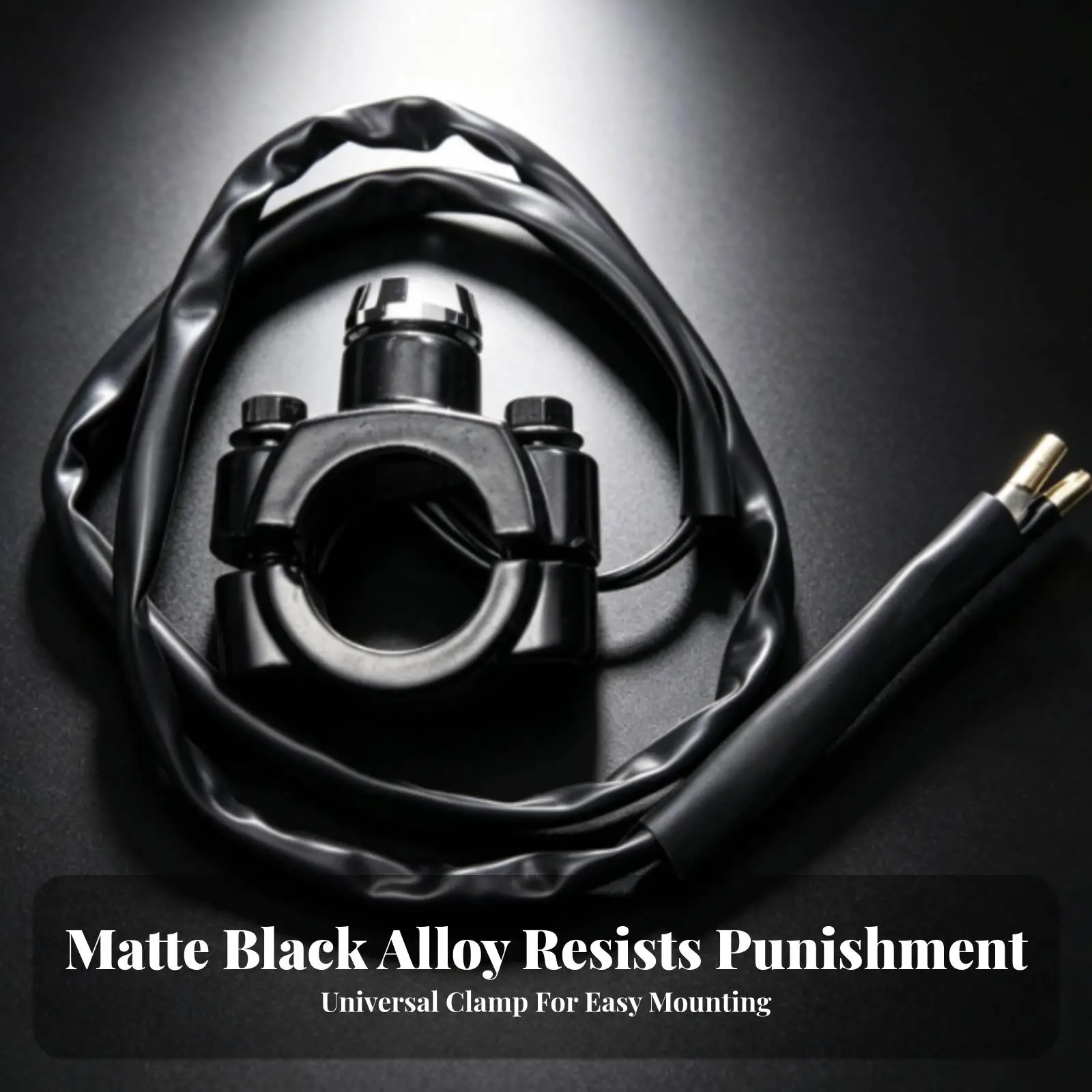 Aluminum Alloy Motorcycle Handlebar Switch with Clamp for Start Stop Beeper Headlight Flash Passing Light 7/8 Inch Durable