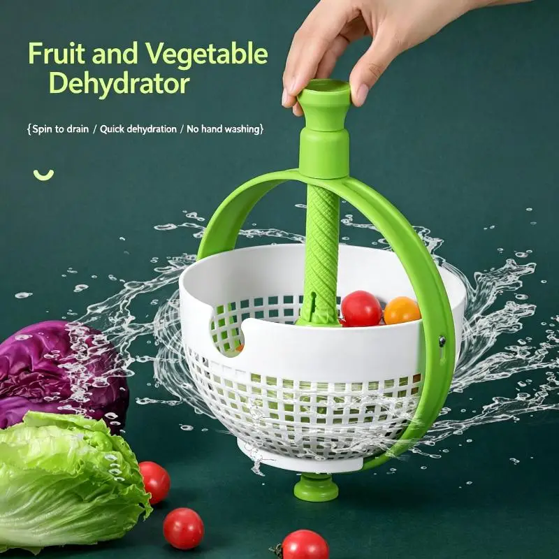 3Qt Space Saving Collapsible Salad Spinner Versatile Colander for Efficient Veggie Drying