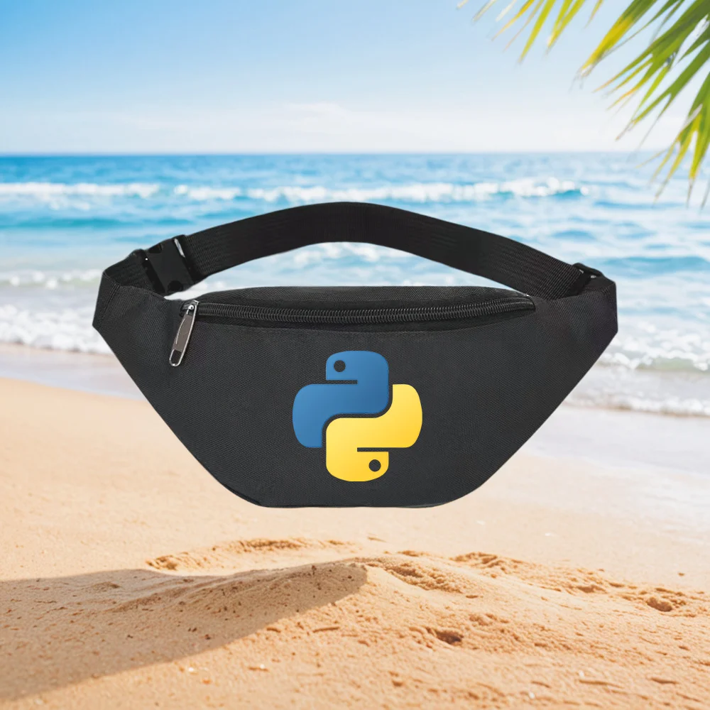 

Python Programming Logo Python Coding Symbol Waist Backpack Crossbody Chest Bag Street Casual Sporty Fashionable Simple Unique P