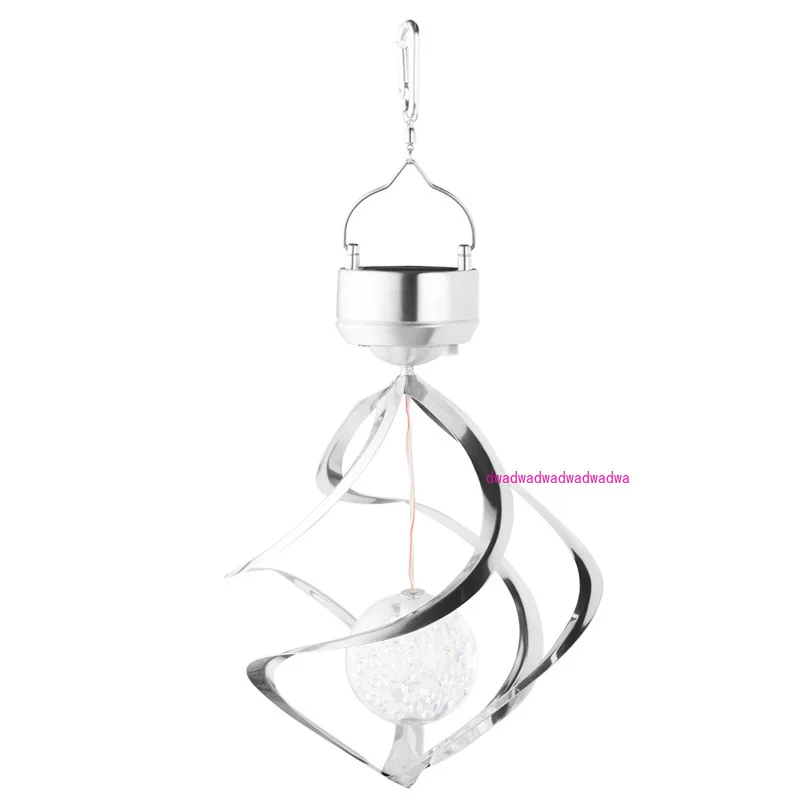 

Solar wind switch light outdoor LED colorful decorative light waterproof silver RGB colored lawn solar wind chime light