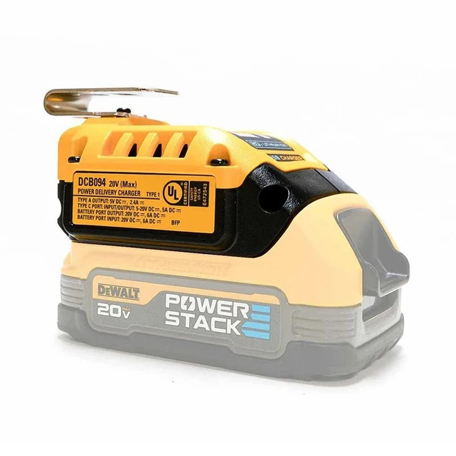 DEWALT DCB094 20 V/60 V 5 AMP Ładowarka akumulatorów typu C-USB Ładowarka litowo-jonowa Adapter wielofunkcyjny Akcesoria do elektronarzędzi