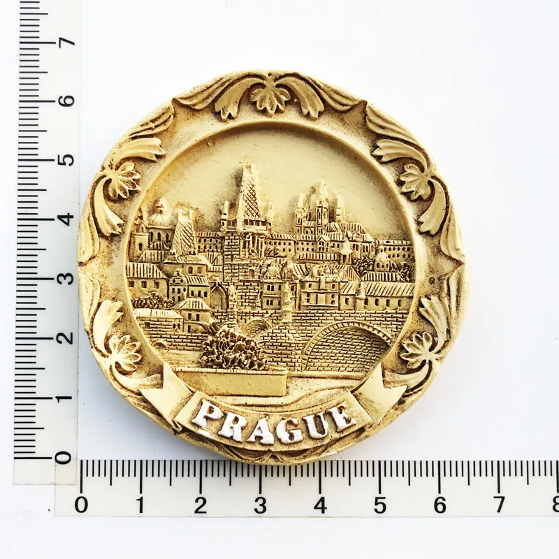 Circular Prague  Fridge Magnets Travel 3D Memorial Magnetic Refrigerator