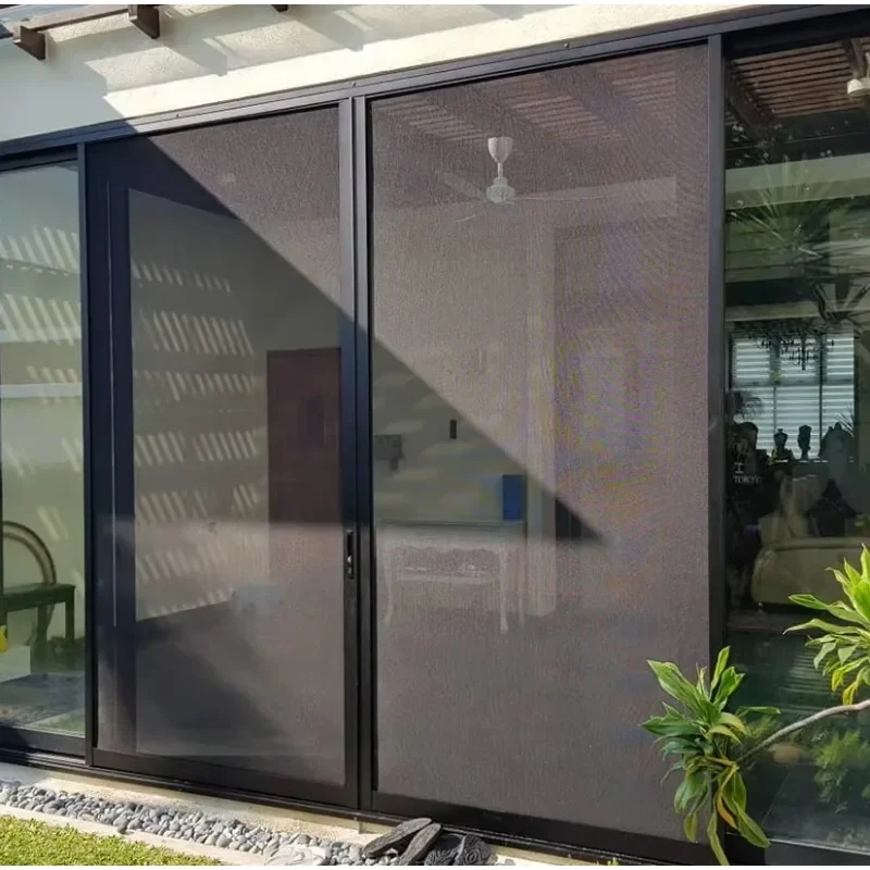 Customized Safety insect net mosquito net sliding retractable screen door