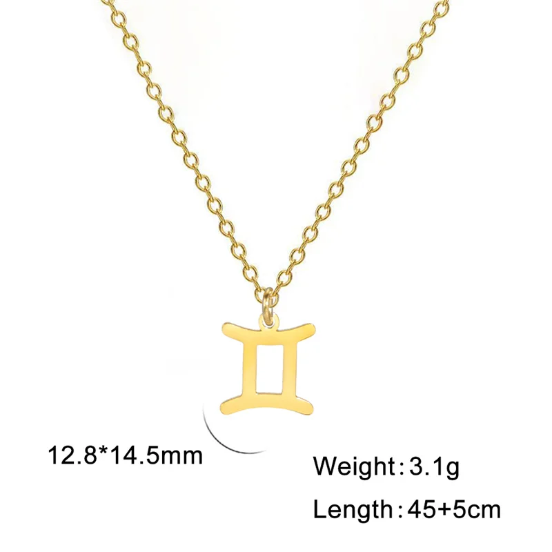 12-Sternbild-Anhänger-Halsketten für Frauen, Mädchen, Widder, Steinbock, Stier, Halskette, Ketten, Halsband, Anhänger, Schmuck, Geburtstagsgeschenke – Detail 28