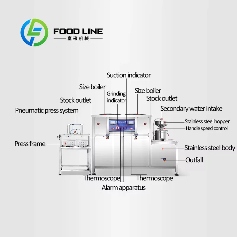 Adjustable Texture Tofu Maker Flexible Parameter Setting Produce Soft Firm Extra Solid Tofu For Different Cooking Requirements