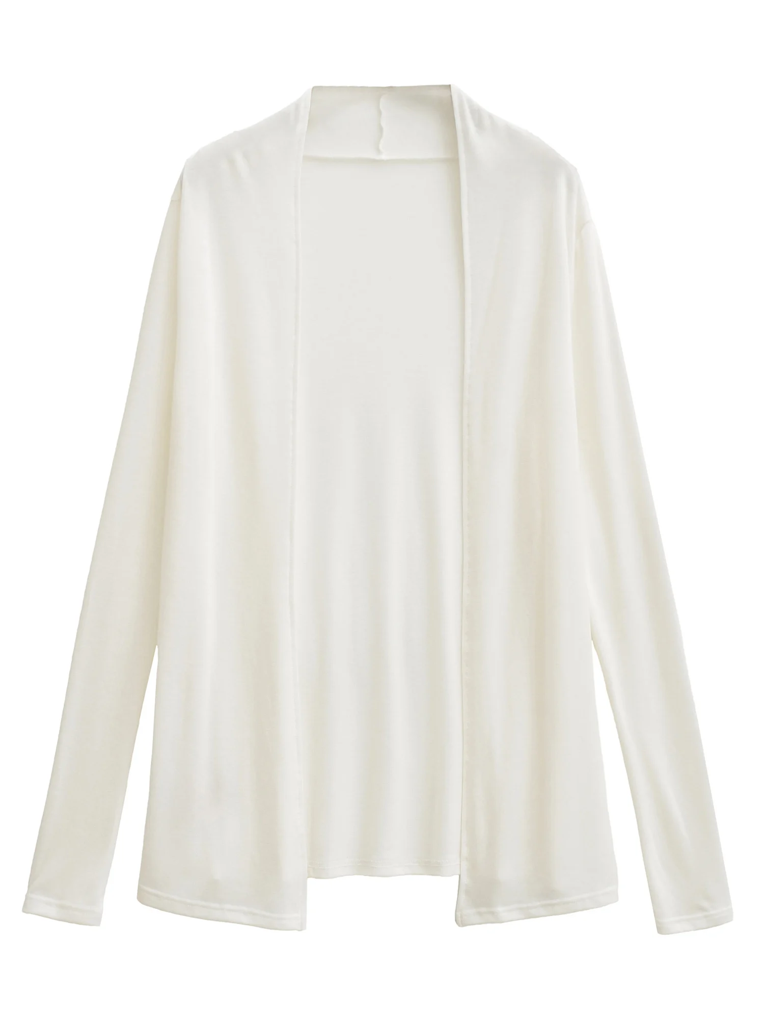 

Retro V-Ne Long Sve Silk Sun Protection Open Cardigan Women's Summer Loose Slimming Versatile Outerwear Commute Sle