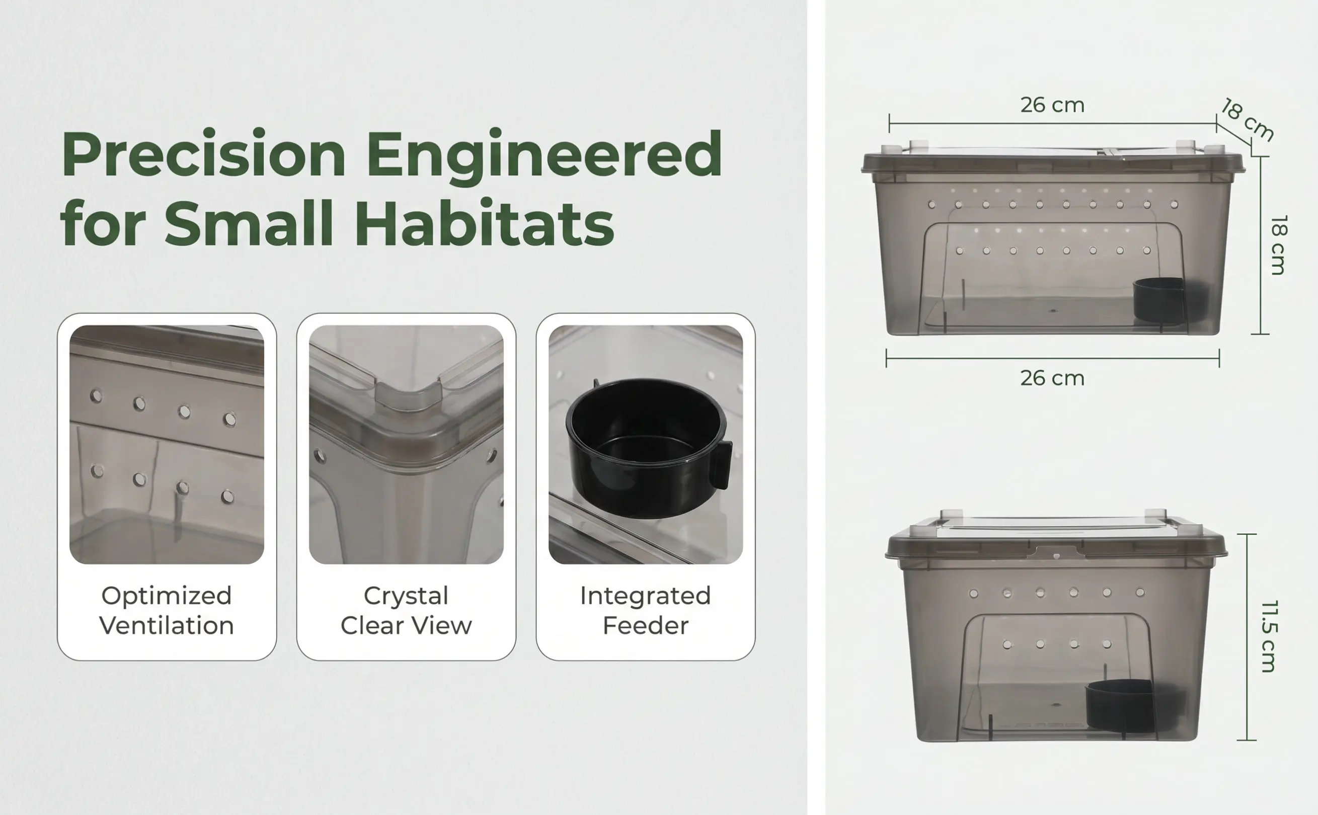Plastic Reptile Box Terrarium Self Assembly Breeding Cage with Ventilation for Small Crawling Pets Supply Reptile Box