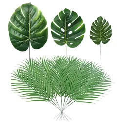 Artificial Plants Tropical Palm Leaves Decoration Summer Hawaiian Jungle Birthday Party DIY Wedding Home Garden Decor Fake Plant