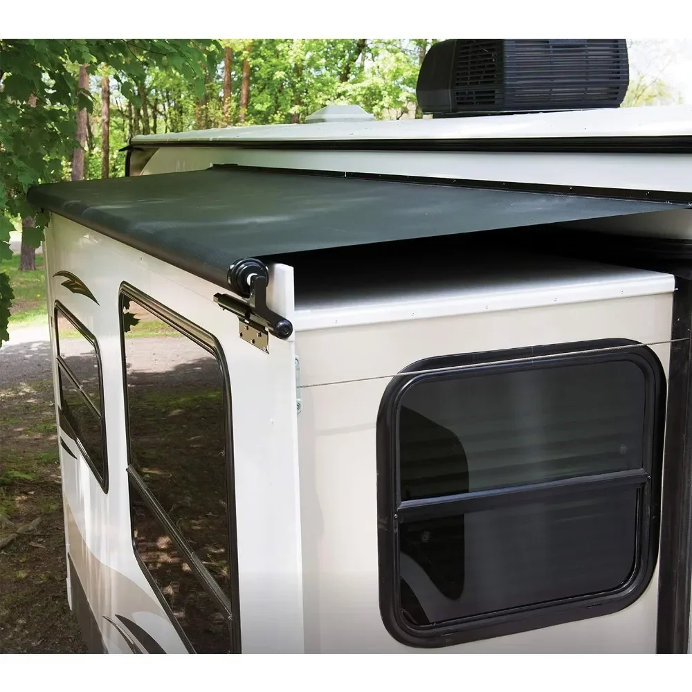 

Black sliding sunshade -8 '(7'7 "fabric), sliding cover helps prevent dirt, water accumulation, and