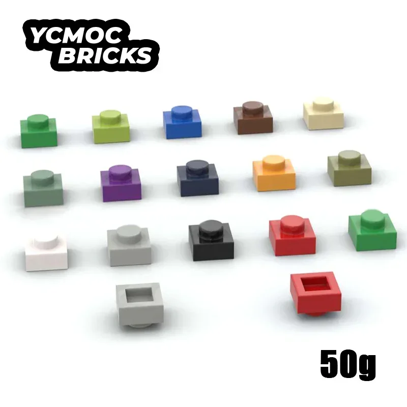 50g MOC Bausteine 3024 Platte 1x1 Kompatible Ziegel Teile DIY Montage Partikel Kind Puzzle Gehirn Technische Spielzeug geschenk