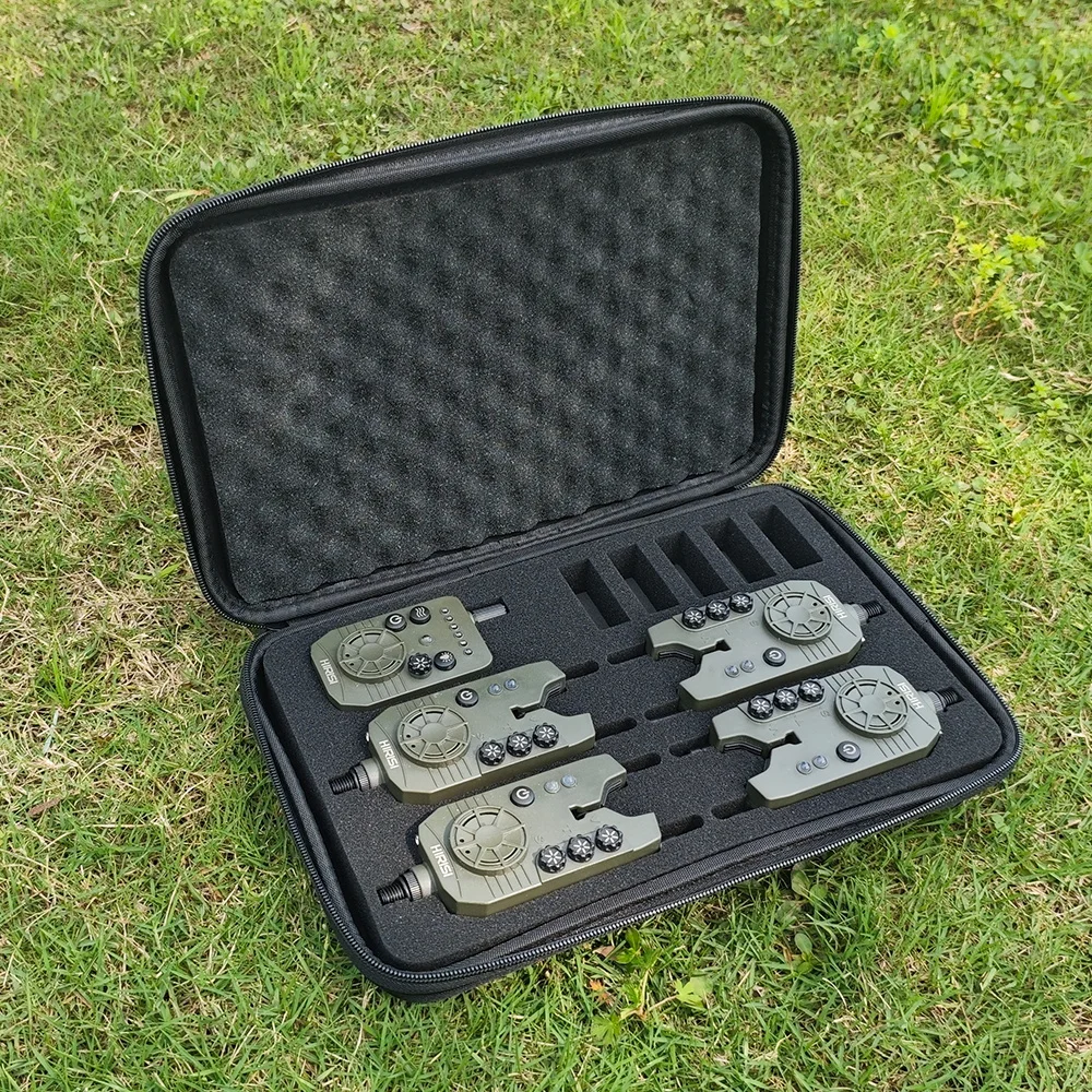 Hirisi F20-4 Einstellbare Empfindlichkeit Bissanzeiger-Set für Karpfenangeln im Freien mit 300m Reichweite und Lautstärkeregelung – Detail 9