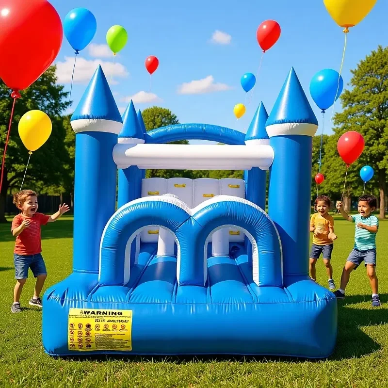 Large Inflatable Crocodile Water Slide for Kids Double Lane Outdoor Backyard Pool Toy Thickened PVC Amusement Equipment Safe