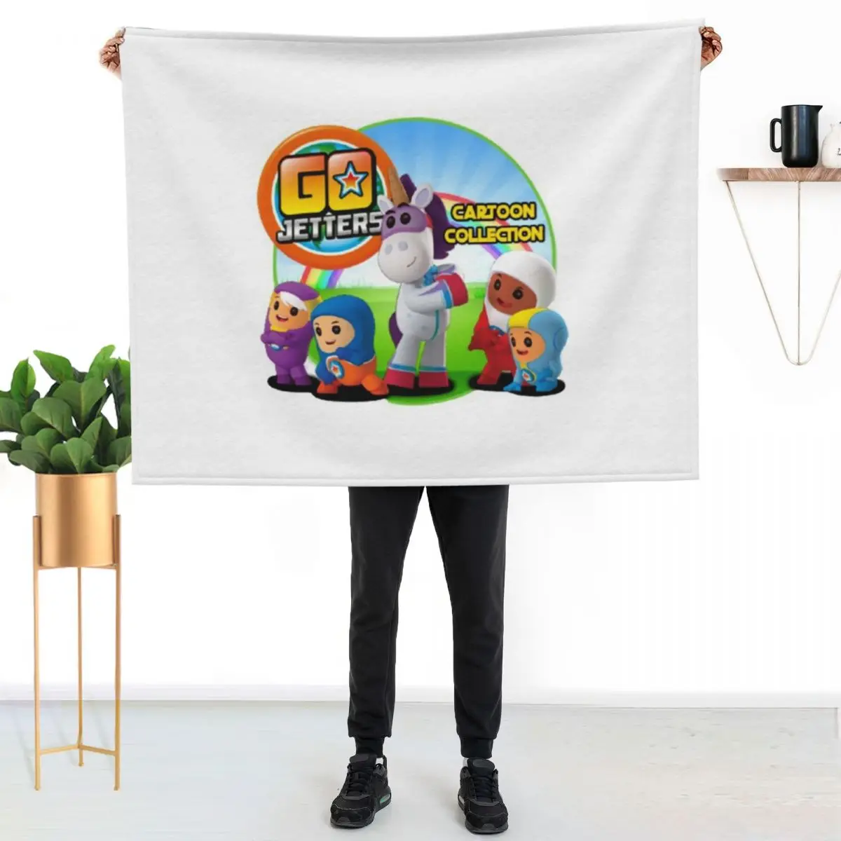 Go Jetters Throw Blanket For Decorative Sofa Luxury Thicken valentine gift ideas Camping Furrys Comforter Blankets