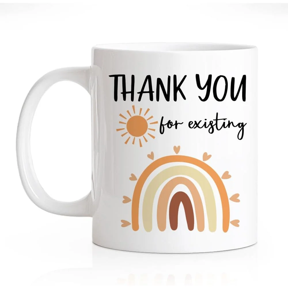 

Кружка RZHV «Спасибо» в подарок коллеге/сотруднику/учителю – керамическая офисная кружка с ручкой и дизайном в виде сердца, 330 мл, забавная