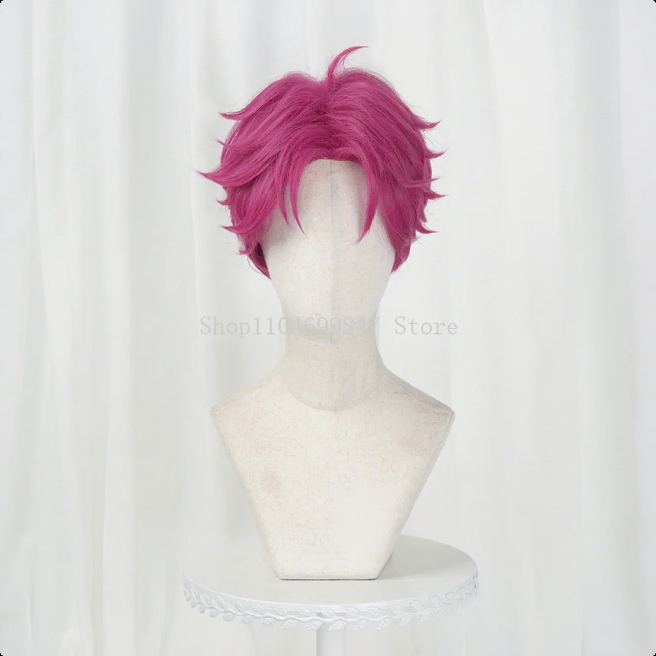 KPop K-POP Demon Hunters Saja Boys Abby Cosplay Pruik Roze Distributienetwerk Halloweenfeest voor mannen Romantisch met knap