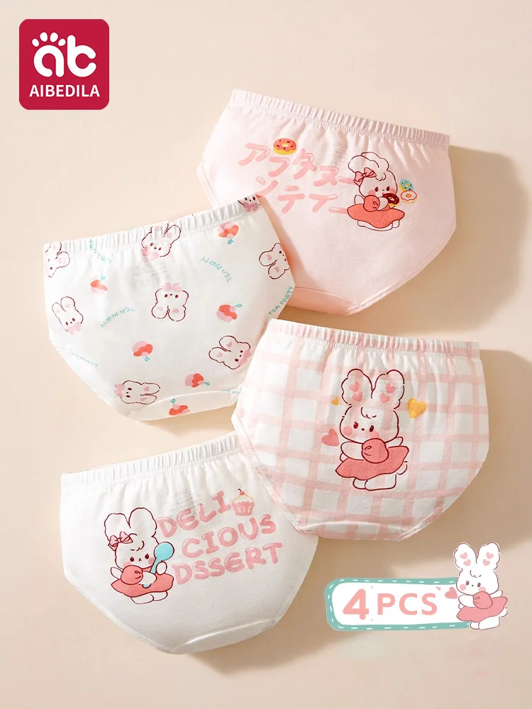 4 Teile/los Mädchen Unterwäsche Weiche Baumwolle Mädchen Slips Niedlichen Charakter Bequeme Kinder Mädchen Höschen Atmungsaktive Kinder Slips 1-14Y