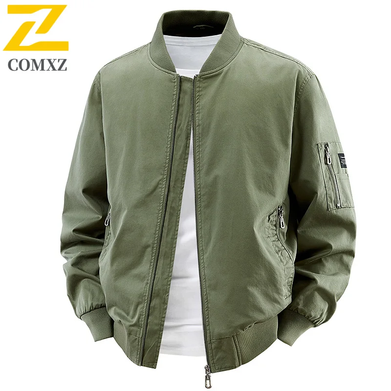남성 재킷 2025 신상 슬림 트렌디 다용도 편안한 루즈핏 워크웨어 플라이트 재킷 아웃도어 가을 남성 지퍼 재킷