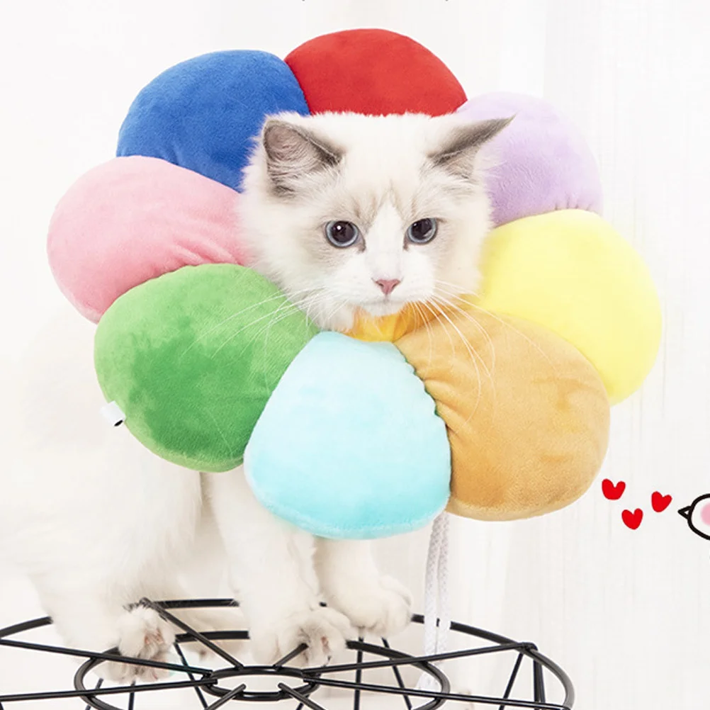

Anti Lick Bite Scratching For Cats Flower Shape Soft Cone Durable Pet Recovery Collar Pet Recovery Collar