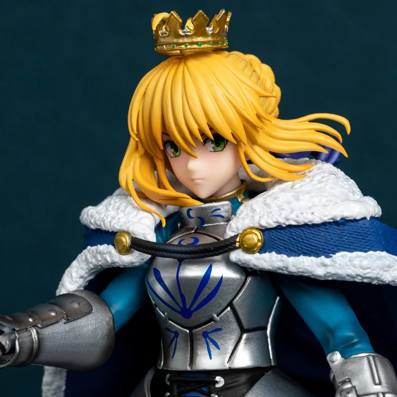 Hochwertige Saber Artoria Pendragon Actionfigur Fate Grand Order FGO König Arthur Kronenrüstung Anime-Statue Sammlermodell