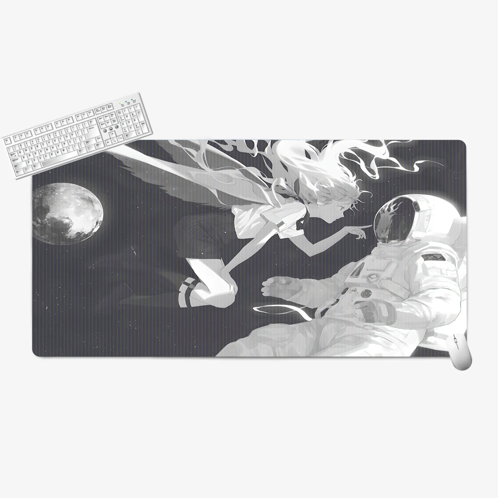 

XXL Black soiled anime mouse pad Rubber non-slip gaming pads Oversized table mat extended thick mats Computer accessories DIY