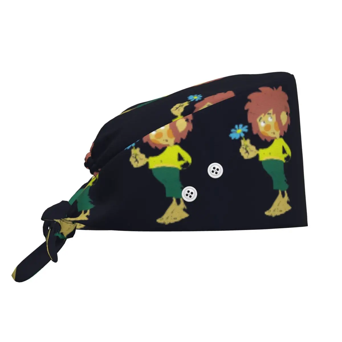 Pumuckl Blume - Figur 1983 Scrub Hat Doctor Working Surgical Cap Unisex Adjustable Nursing Caps for Dentist