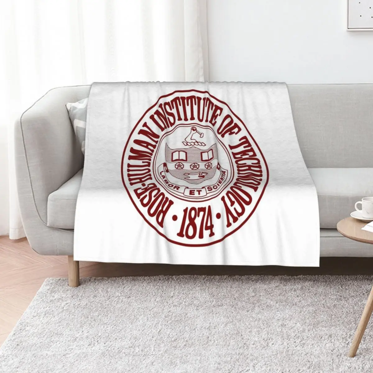 

Rose Hulman Institute of Technology College Throw Blanket Blankets Sofas Of Decoration Soft Plush Plaid Blankets