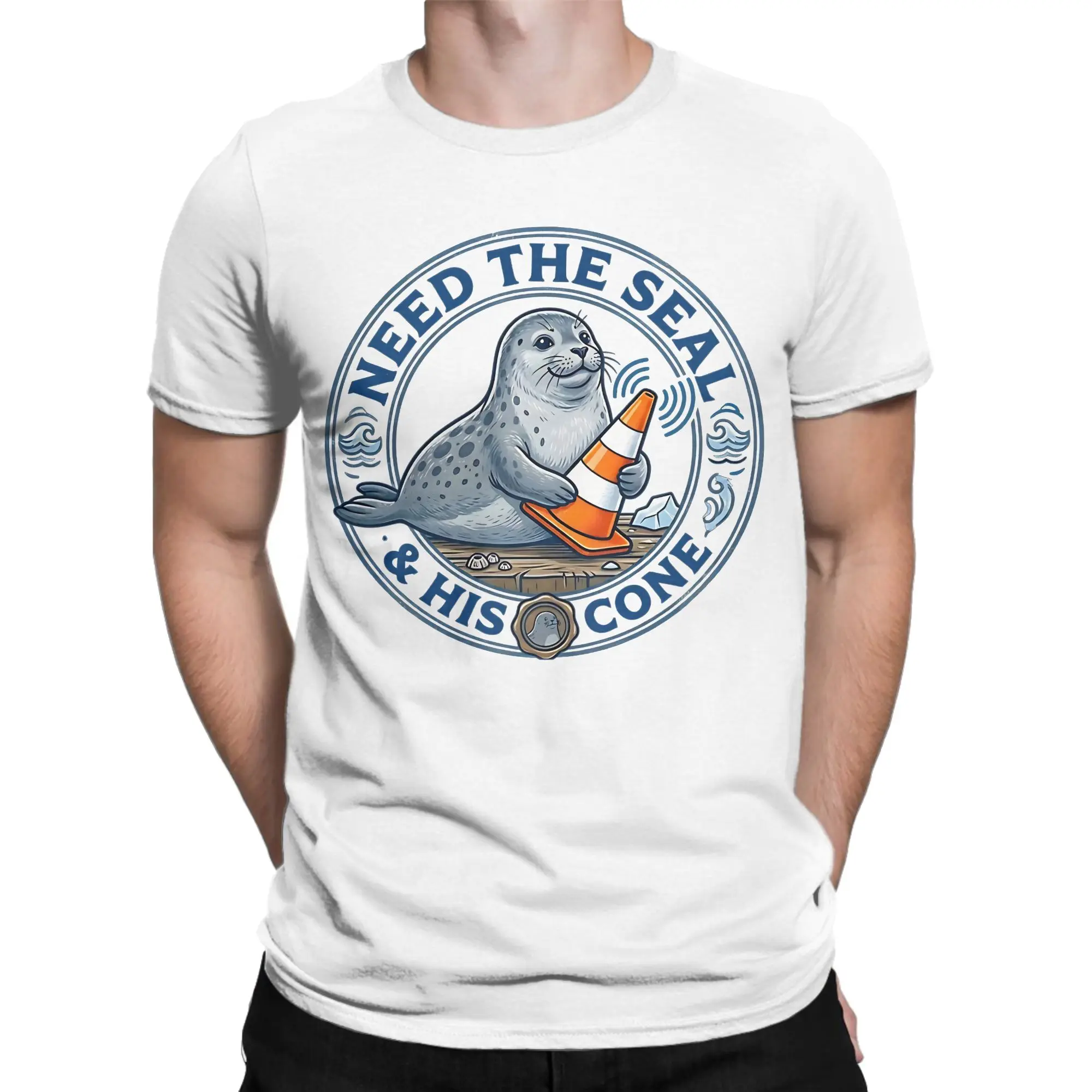 Funny Neil the Seal T Shirts Men Women's Cotton Casual T-Shirt Crewneck Animal Tees Short Sleeve Clothing Classic