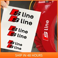 Car Brake Caliper Sticker Heat Resistant Decals Auto Accessories for audi S Line A1 A3 A4 A6 A7 Q3 Q5 Q7 RS3 RS4 RS5 S3 S4 S5 S7