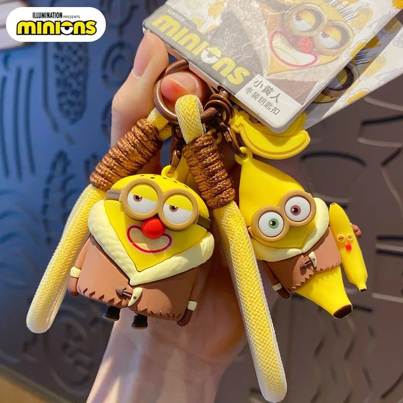 2024 Minions Anime Keychain Minion Cartoon Figure Keyring Pendant Backpack Bags Accessories Minions Periphery Minions Toy Gifts