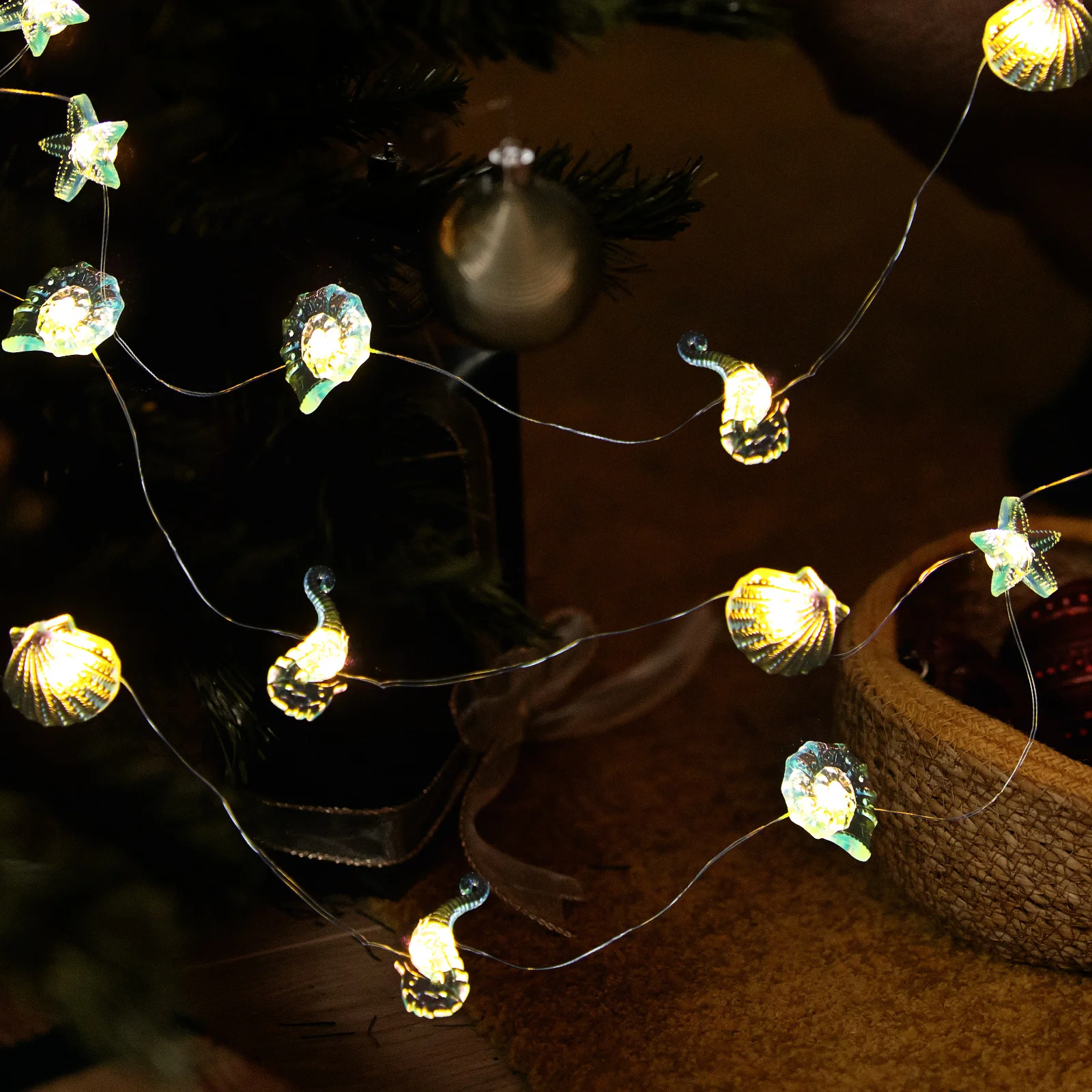 Thematische Lichterkette, dekorative Kupferdrahtlampe für Schlafzimmer, Strand, Zimmer, Party, Küstendekoration, Innenszenenlayout