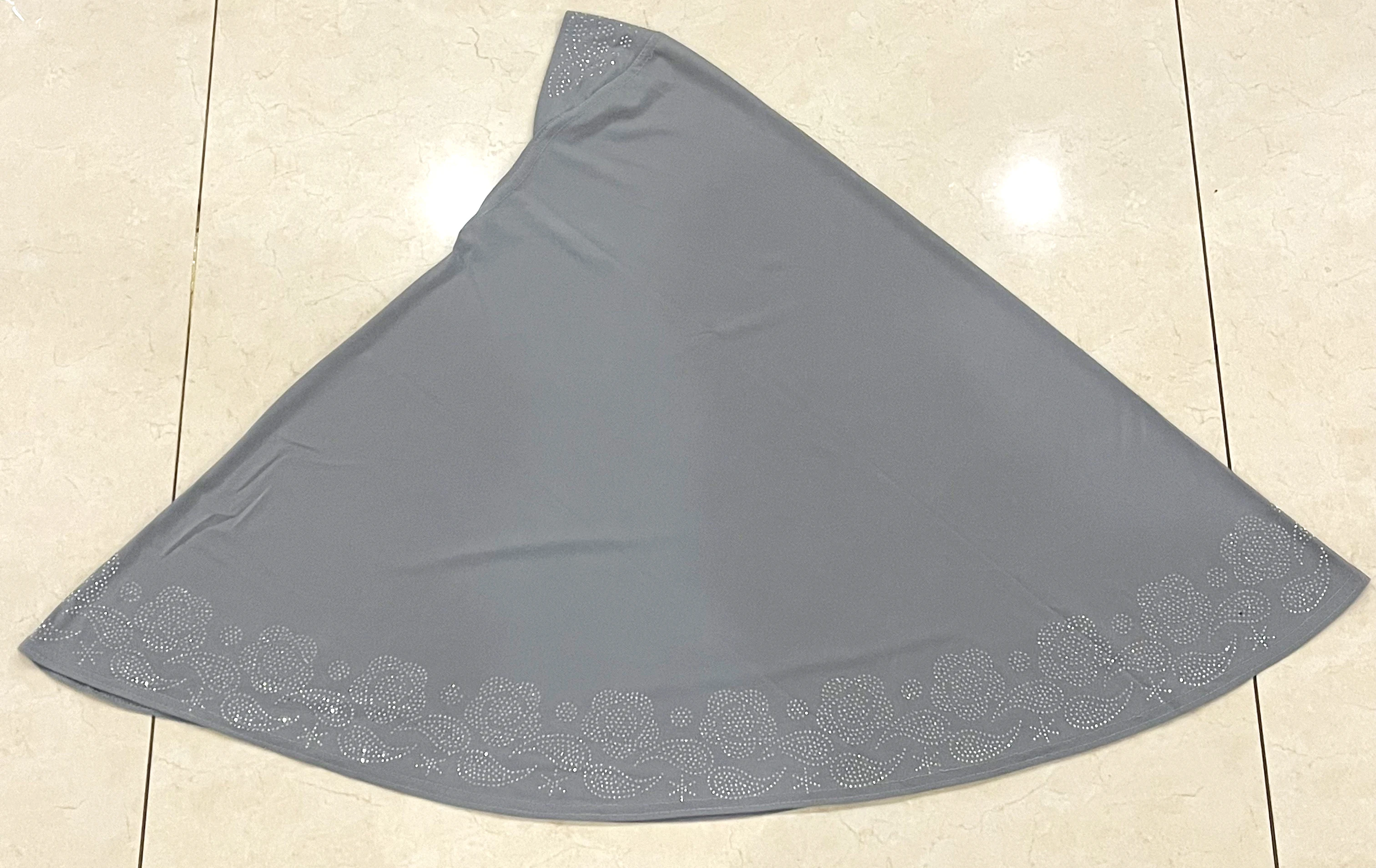 H407 Erwachsene große muslimische Hijab Schal mit Blumen Strass islamische Kopftuch Hüte Armia ziehen auf Headwrap Motorhaube – Detail 15