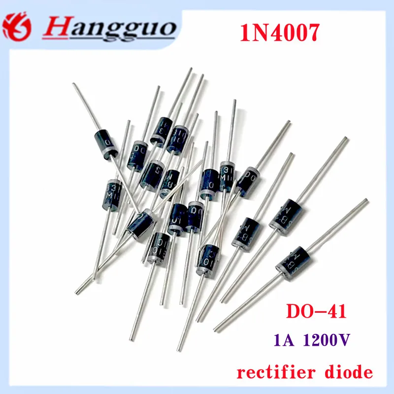 100-500PCS/Lot 1N4007 rectifier diode IN4007 1A 1200V 4007 DIP DO-41 Schottky diode