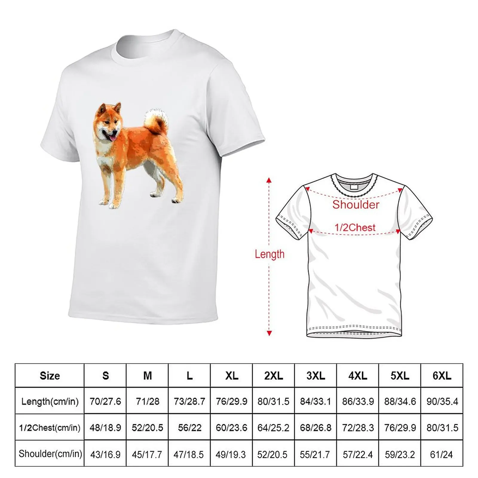 Shiba Inu Dog Art T-Shirt t shirts with prints t shirts for man cotton funny T-Shirt