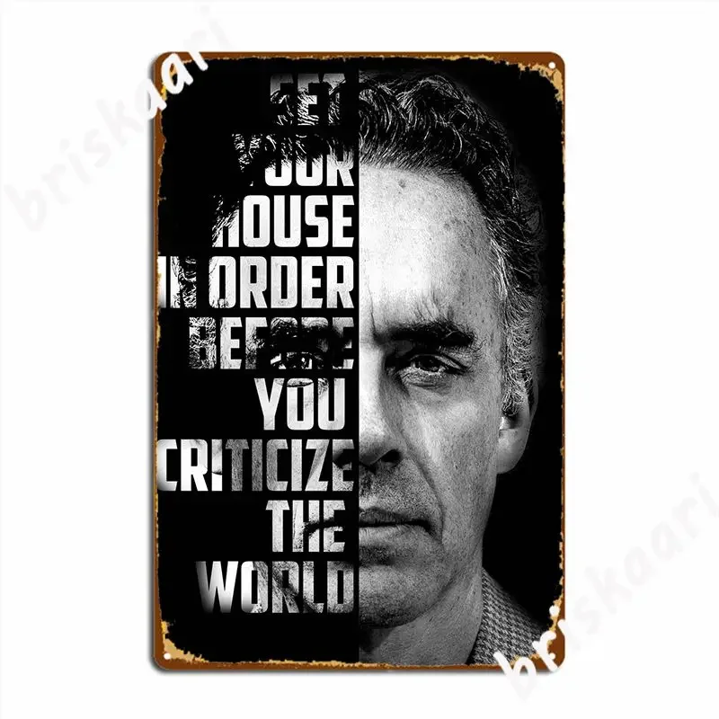 Jordan Peterson Rules Metal Sign Plaques Printing Cinema Living Room Wall Tin Sign Posters