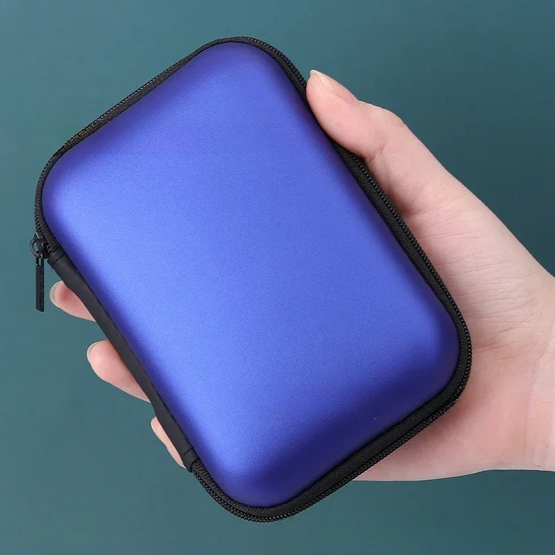 1pc Portable Waterproof Headphone Storage Bag, Data Cable Packing Cube, EVA Protective Case For Travel image 4