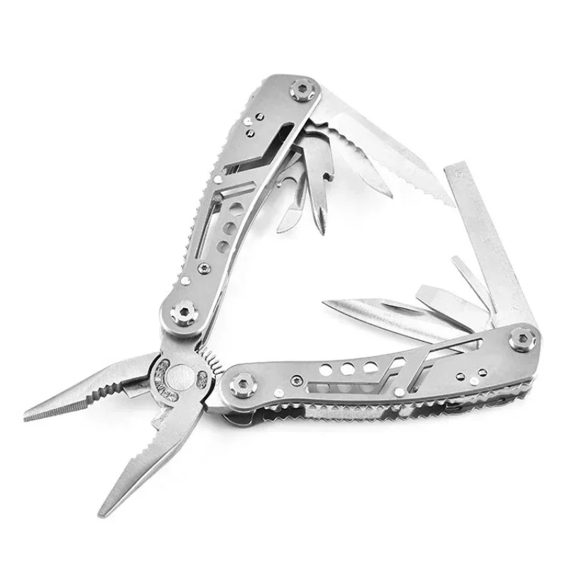 Multifunction Stainless Steel Pocket Knife Pliers Folding Pliers Multi-tool Mini Portable Fold Outdoor Multipurpose Repair Tools