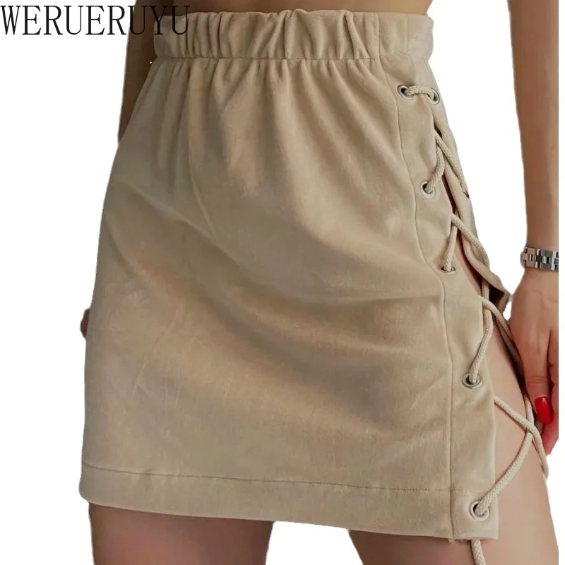 Sexy Bandage Uitgeholde Rokken Voor Vrouwen Y 2K Kleding Zomer Mode Streetwear Hoge Taille Dames Esthetische Mini Korte Rok 2024