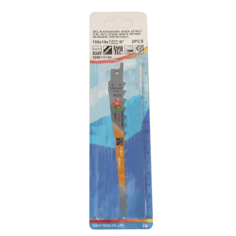 Lama per sega alternativa da 150mm 3 TPI lama per sega a sciabola in acciaio ad alto tenore di carbonio per il taglio di utensili elettrici con lama da taglio in plastica per legno
