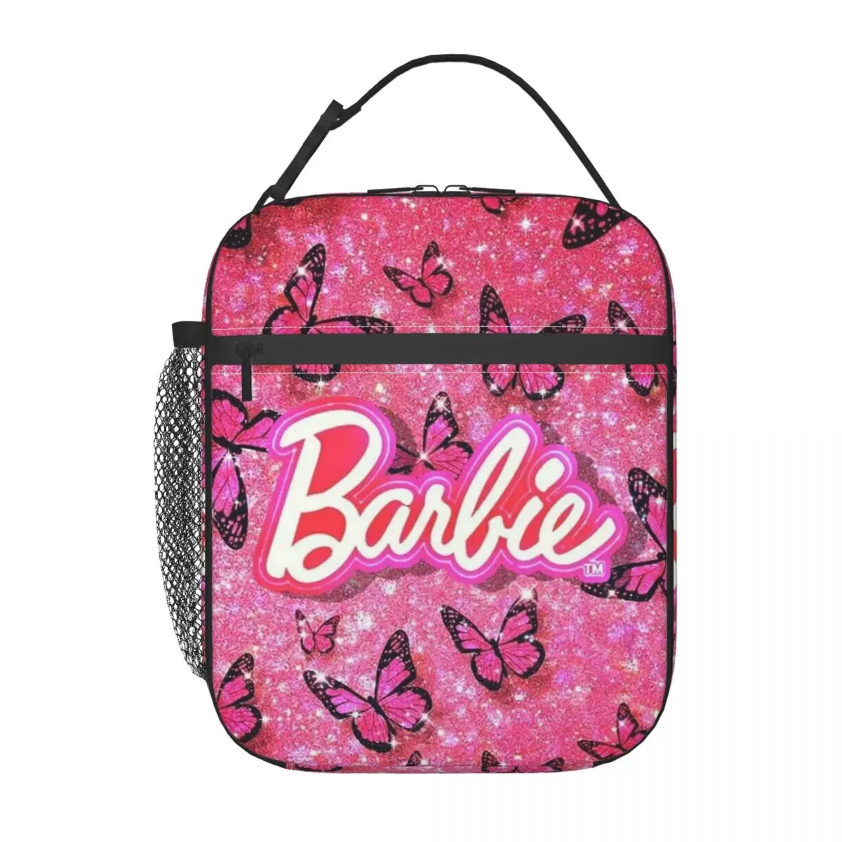 Custom Barbies Butterfly Resuable Lunch Boxes Women Leakproof Thermal Cooler Food Insulated Lunch Bag Kids School Children