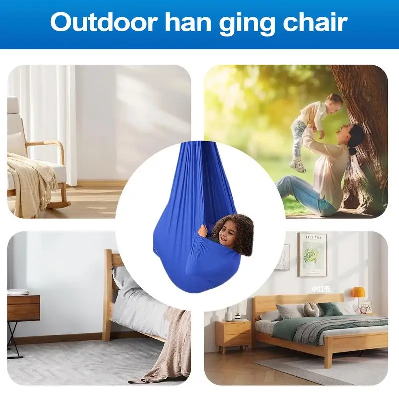 Balançoire sensorielle pour enfants, hamac de jeu pour tout-petits, balançoire à bascule intérieure pour chambre à coucher, aire de jeux, pépinière, salle de classe, maison dans les arbres
