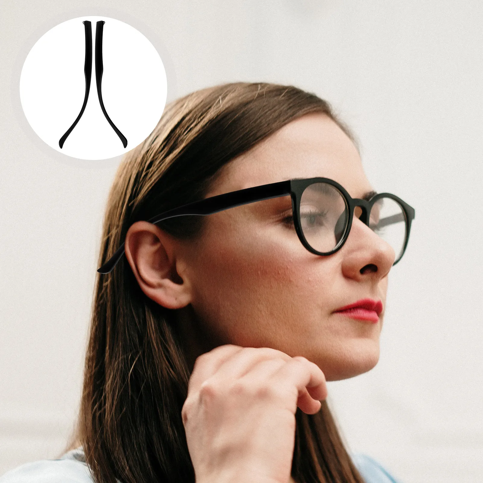 

Eyeglasses Replacement Parts TR90 Glasses Arm 95mm Black Universal Temple Repair Accessories For Broken Glasses